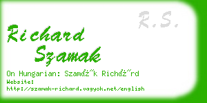 richard szamak business card